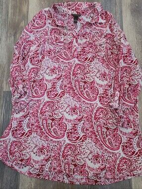Bit & Bridle Paisley Long Top Women's Size XL